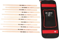 Vic Firth American Classic Drumsticks with FREE Stick Bag - 5A, 6 pairs