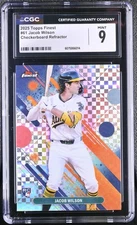 2025 Finest #61 Jacob Wilson CHECKERBOARD REFRACTOR CGC 9