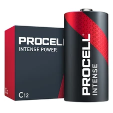 Duracell PX1400 Procell Intense High Drain 1.5V C Alkaline Batteries 12-Pack