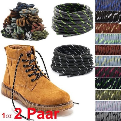 2 or 4pcs Runde Schnürsenkel Schuhbänder für Wanderschuhe Arbeitsschuhe Shoelace