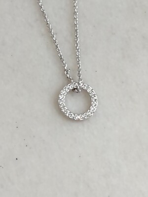  Touchstone Crystal NECKLACE PETITE CIRCLE Clear rhinestone 