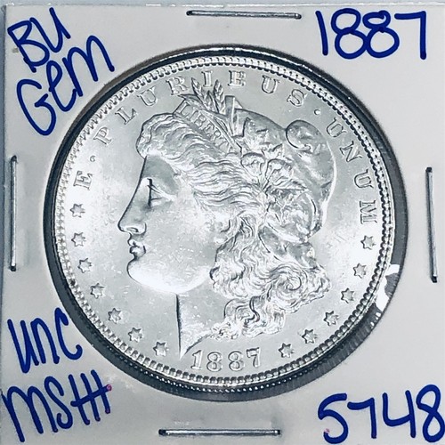 1887 BU UNCIRCULATED MORGAN SILVER DOLLAR AUTHENTIC U.S. MINT FREE SHIPPING 5748