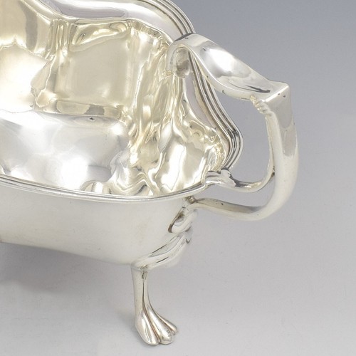 Fine Edwardian Art Nouveau Lobed Silver Sauce Boat Antique Sauceboat Sauce Boat - Picture 11 of 12