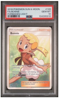 Pokemon Bonnie 128/131 PSA 10 S&M Forbidden Light 128 PSA 10 Full 