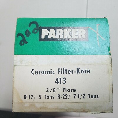 PARKER MODEL 413 FILTER-KORE KORE 3/8'' FLARE, R-12, 5 TONS R-22,7-1/2 TONS