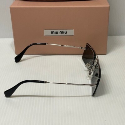 Miu Miu woman’s sunglasses smu 59T silver frame grey lenses Miu Miu MU A50S 1BC8H1 Silver Sunglasses for Woman  main image 3