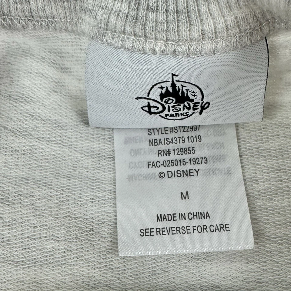 Sudadera Gris Bordada Castillo Mickey Mouse Disneyland Niños Parques Disney Talla M Foto 2 de 2