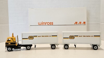 1985 Winross May Trucking Company Double Trailer Tractor Trailer 1/64 ...