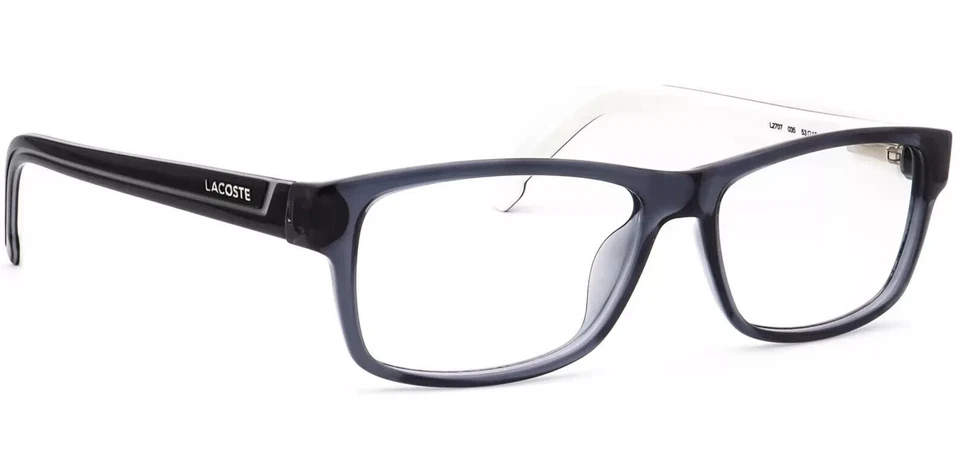LACOSTE L2707 SMOKE GREY AND WHITE EYEGLASSES FRAME 53-15-145 - Image 3 of 4