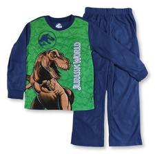 X-Small 4-5 Boys Jurassic World Jurassic Park Pajamas PJ Gift Set Dinosaur TRex