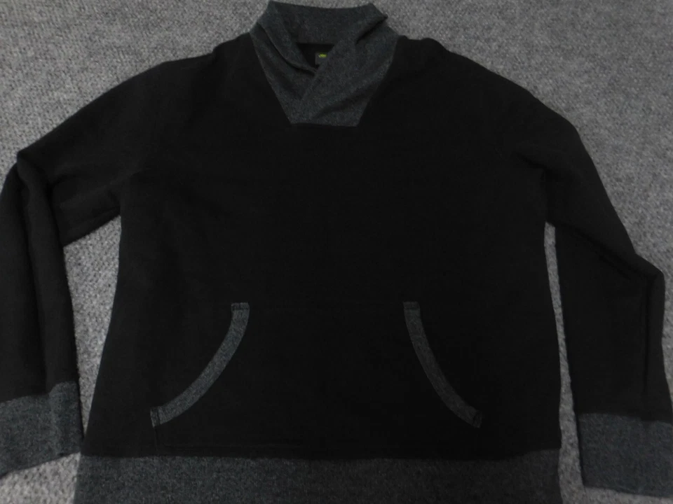 Suéter grande negro con bolsillos elásticos John Bartlett Consensus para hombre Foto 4 de 4