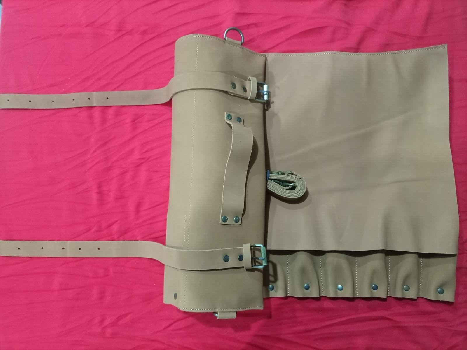 Original Leather Chef Knife Roll Portable Kitchen Knife Tool Storage