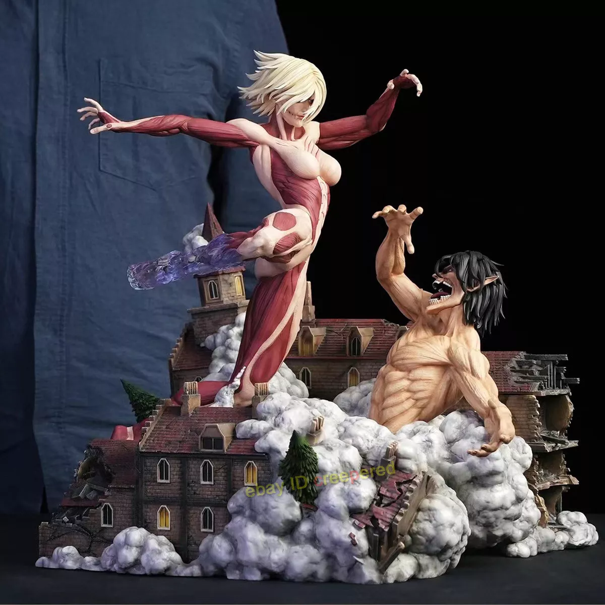 CHIKARA Attack on Titan Annie Leonhart VS Eren Jaeger 1/4 Resin Statue  Anime | eBay