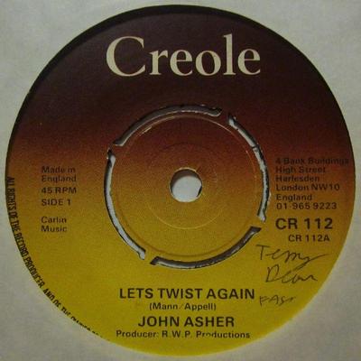 John Asher(7'' Vinyl)Let's Twist Again-Creole-CR 112-UK-Ex/VG