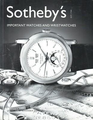 SOTHEBY'S - WICHTIGE UHREN UND ARMBANDUHREN - GENF 15. NOVEMBER 2002