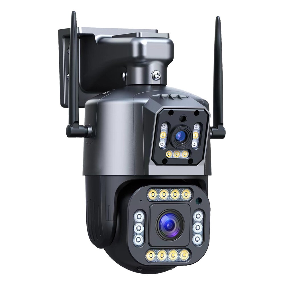 Wifi Security 4MP+4MP Wireless Camera PTZ Home Outdoor Surveillance 2-way Audio