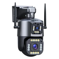 4K 8MP WiFi Surveillance Camera Dual Lens 10X Digital Zoom Home OUTDOOR Security