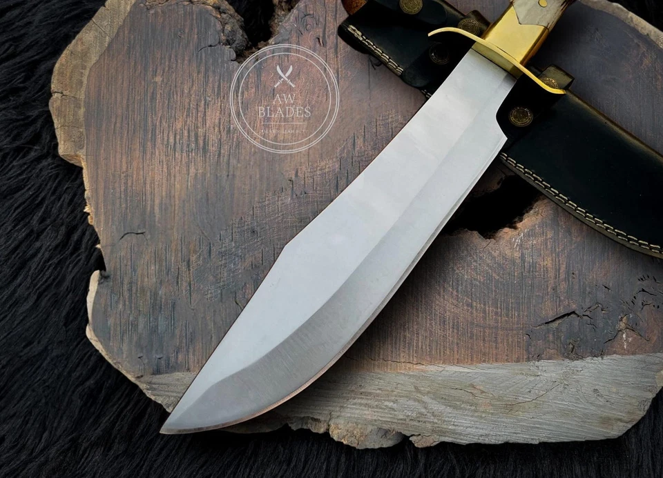 Cuchillo réplica de la película Inglourious Basterds acero al carbono Aldo Raine cuchillo y funda Foto 3 de 4