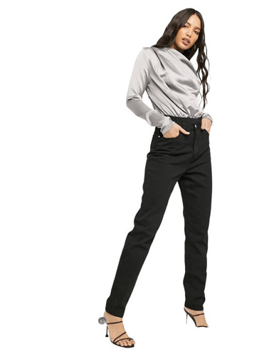 Missguided Tall Women's Black Cotton Cotton/Poly/Spandex Jeans