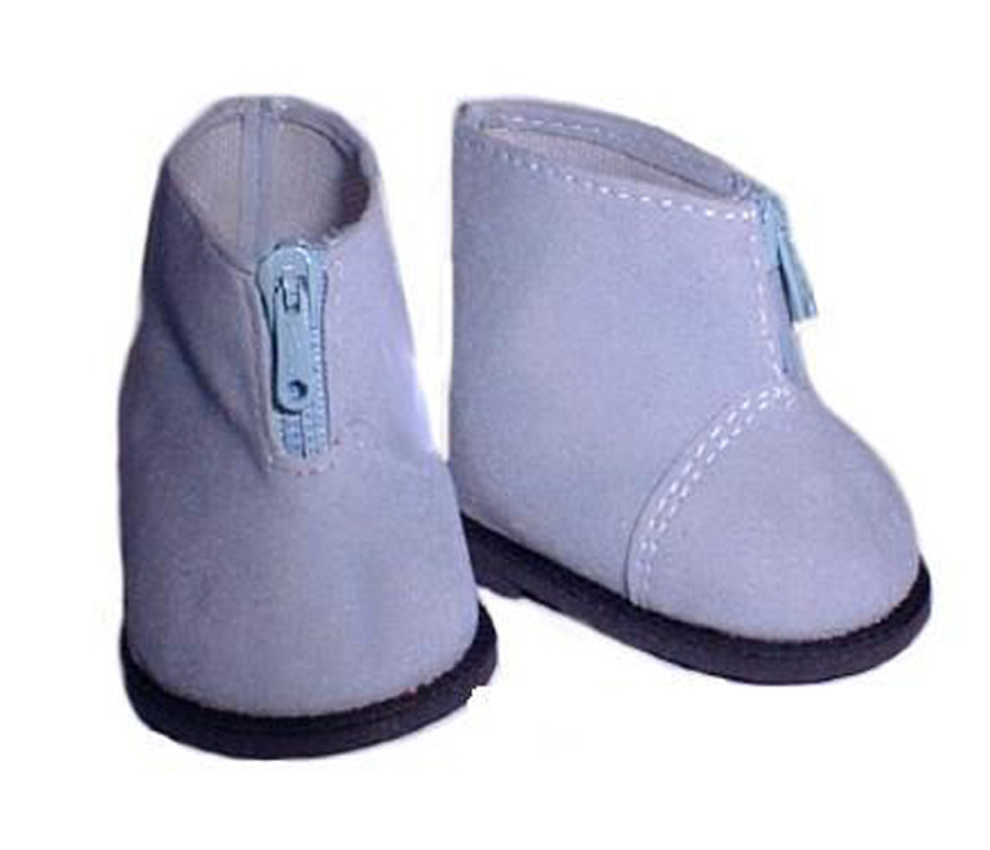Blue Zip-Up Ankle Boots for 18