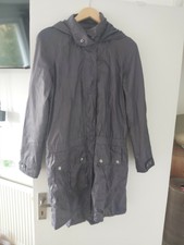 Tom Tailor Grey Hooded Rain Coat Parka Jacket. Uk Womens Size Large