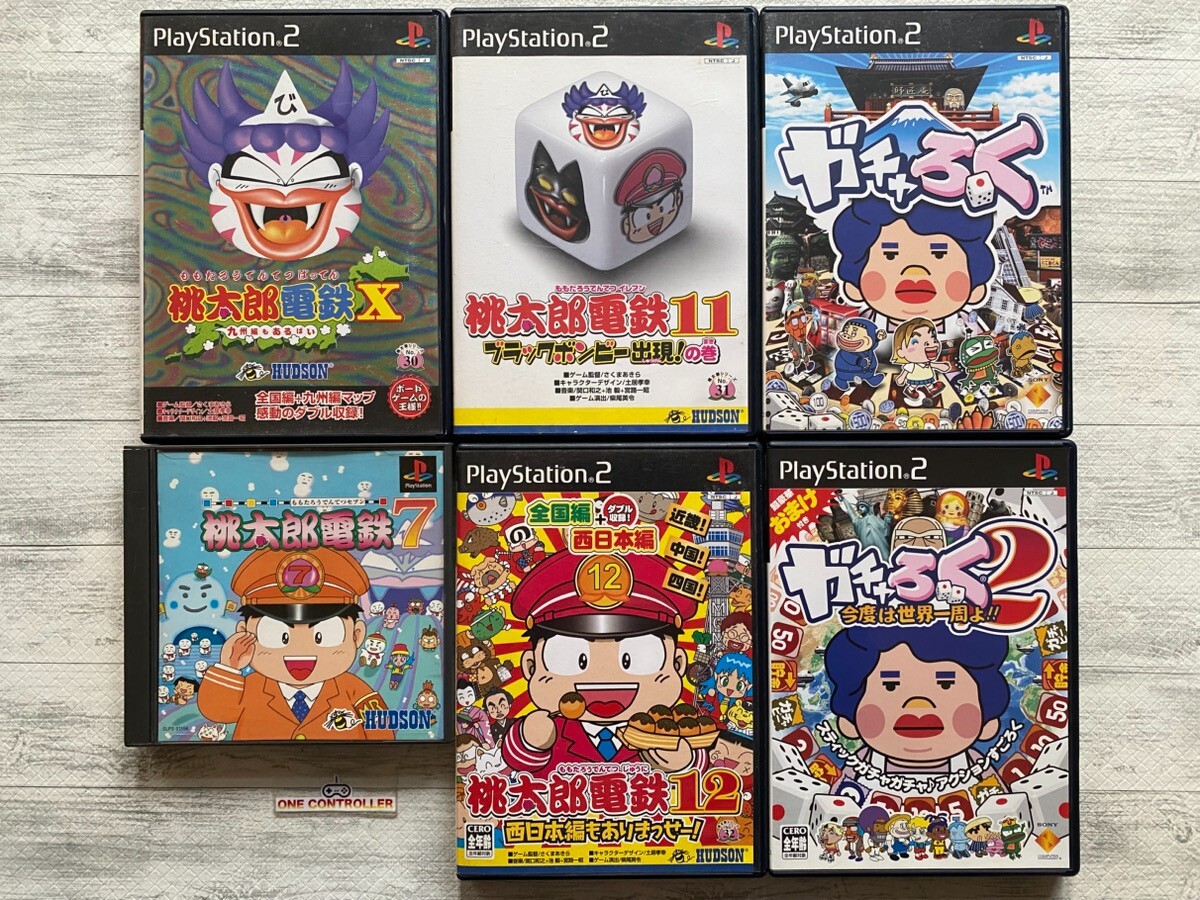 SONY PS 1 2 Momotetsu 7 Ⅹ 11 12 & Gacharoku 1 2 set from Japan | eBay