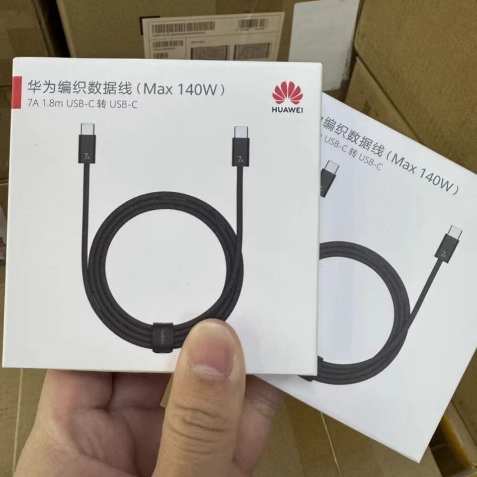 Cable de datos de carga rápida trenzado 7A original HUAWEI 140W USB-C a USB-C - 1,8 M Foto 4 de 4