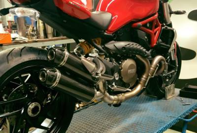 #ad #ad Ducati Monster 1200 2014 2018 Duel Silmotor Exhaust System Slipon Carbon Road L $899.95