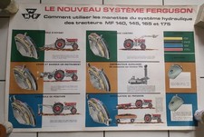AFFICHE ORIGINALE TRACTEUR MF MASSEY FERGUSON 140 145 165 175 SYSTEME
