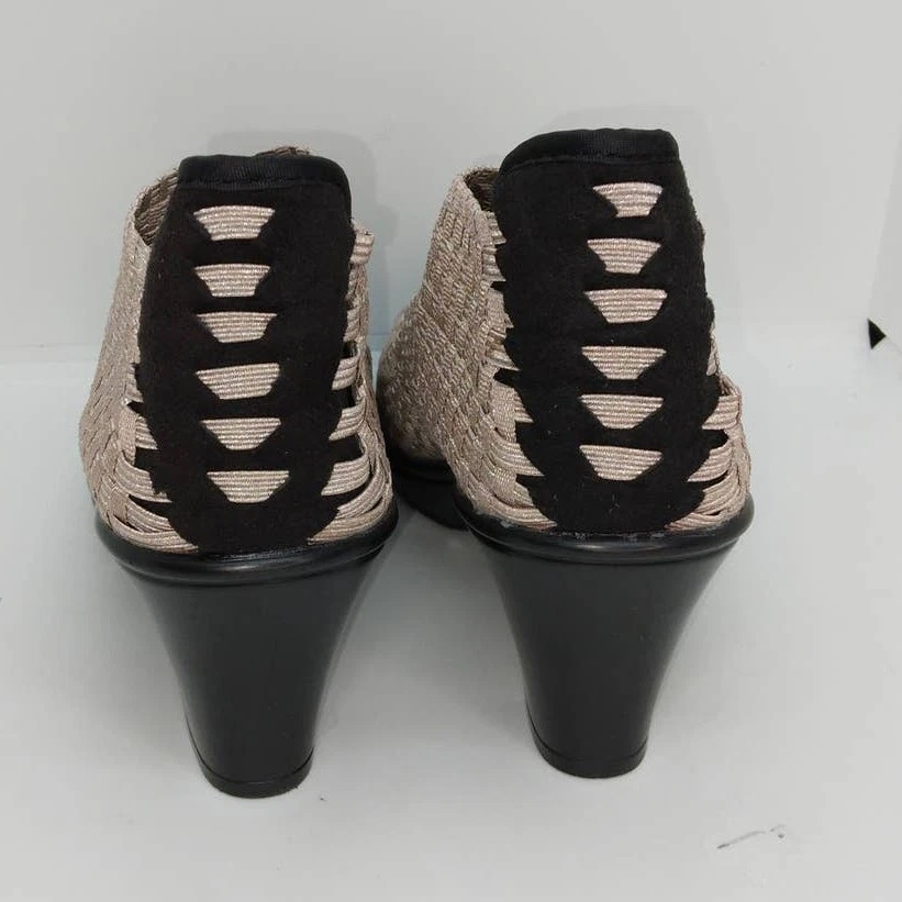 Tacones Bernie Mev NY Rosa Plata Puntera Abierta - Talla 9 Foto 4 de 4