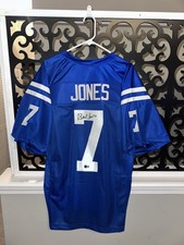 Bert Jones Signed Indianapolis Colts Custom Jersey Beckett Wit BAS COA