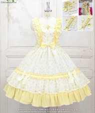 Preview of Metamorphose Margaret Gingham Jumper Skirt with Headpiece Lolita Dress