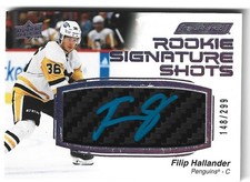 FILIP HALLANDER  2023-24 ENGRAINED ROOKIE  SIGNATURE SHOTS SILVER STICK  148/299