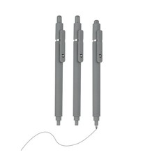 3Pcs Retractable Pens 0.5mm, Grey Gel Ink