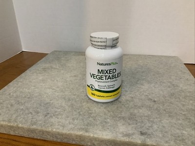 Natures Plus Mixed Vegetables - 1300 mg, 180 Vegetarian Tablets - Powerful Whole