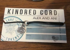 Alex and Ani Kindred Cord Black Charm Bracelet Adjustable Stackable New