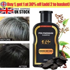 200ml Reverse Grey Hair Darkening Shampoo Natural Polygonum Essence Hair Care
