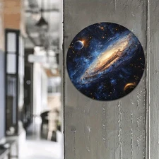 1pc Vintage for galaxy Wall Art Sign - 7.87x7.87 Inch Round Aluminum Metal Poste