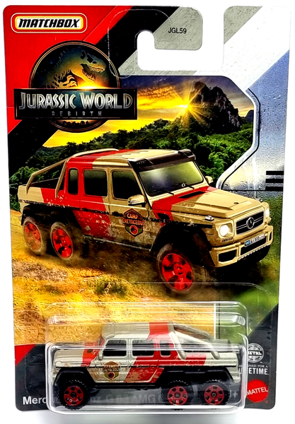 Mattel Matchbox Jurassic World Rebirth Cars Auto Mercedes-Benz G63 Amg 6X6-image