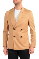Hugo Boss Men's "Nielsen3" Slim Fit Beige Double Breasted Sport Coat Blazer