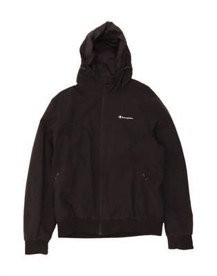 CHAMPION Herren Bomberjacke mit Kapuze UK 42 XL schwarz Polyamid DH17