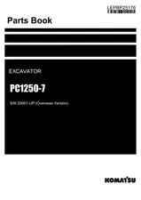 Komatsu PC1250-7 Excavator +Engine Parts Catalog Manual SN 20001-UP