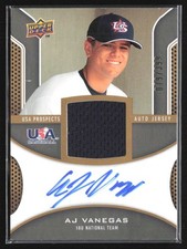 AJ Vanegas 2009 Upper Deck Signature Stars USA Auto /399 Jersey #USA-AV USA