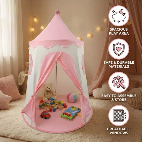 Pink Children's Play Tent Playhouse Castle 150 x 110 cm, photo 2