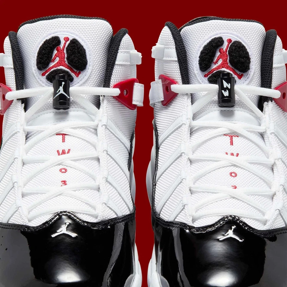 Jordan 6 Rings Men's Multi Size White/Black-Varsity Red 322992 164 Fast Shipping - Image 4 of 4