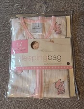 Aden  Anais Muslin Sleep Sack Wearable Blanket Pink Elephants Small 0-6 Months