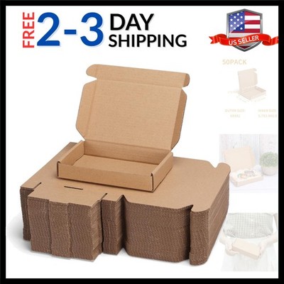 6x4x1 inch Shipping Boxes Bulk 50 Pack Brown, Tab Lock Tuck Top Mailer Boxes ...