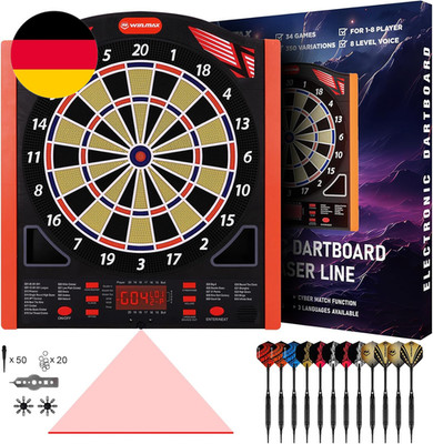 WIN.MAX Elektronische Dartscheibe Profi Set Mit Laser Throw/Toe Line Marker Mit 