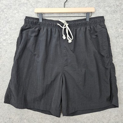 Sand N Sun Swim Trunks Men's Black XL Nylon Mesh Lined Cargo Pocket Board Shorts