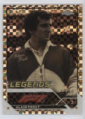 2023 Chrome Formula 1 Gold Checker Flag X-Fractor 48/50 Alain Prost #196 HOF ux8